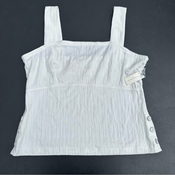 Maeve Callie Tank Top White side buttons - Picture 1 of 10